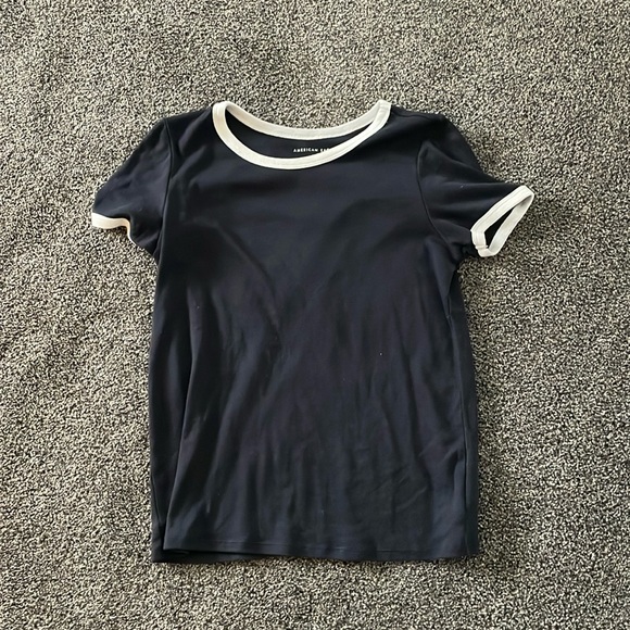 Navy blue, American Eagle, short sleeve girls shirt - Picture 1 of 2